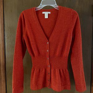 Sarah Spencer 100% Italian Merino Wool Sweater - Burnt orange - Women's Sz M